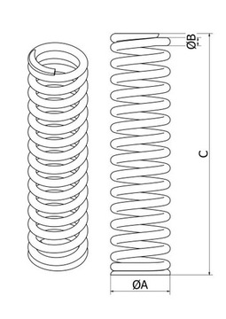 SPRĘŻYNA DOCISKOWA NACISKOWA 15/1,2x100mm