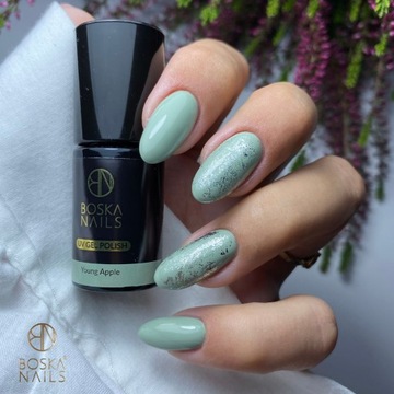 Boska Nails Lakier hybrydowy Do Paznokci ZIELONY PASTEL 6ml
