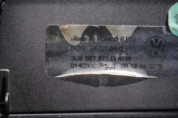 ROLETA KUFRU 3C9867871G VW PASSAT B6 2.0 TDI