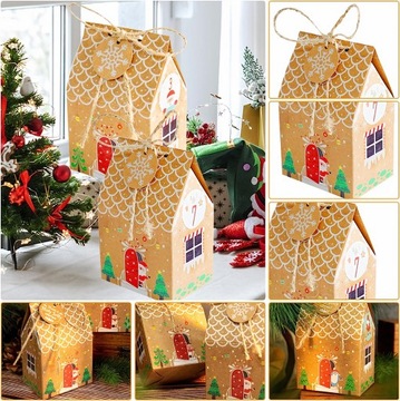 АДВЕНТ-КАЛЕНДАРЬ ДОМА «Сделай сам» 24 шт. РОЖДЕСТВЕНСКИЙ АДВЕНТ ДЛЯ ДЕТЕЙ УКРАШЕНИЯ