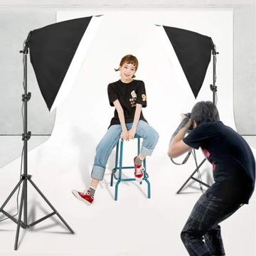 СОФТБОКС ПРЯМОУГОЛЬНЫЙ МОДИФИКАТОР ЛАМПОЧКА ДЛЯ ФОТОГРАФИИ СКЛАДНАЯ КРЫШКА 50X70