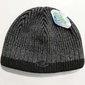 ШАПКА МУЖСКАЯ ПЛОТНАЯ ЗИМНЯЯ САБФИЛЬ НА ФЛИСЕ, СЕРАЯ ТЕПЛАЯ