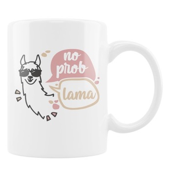 KUBEK ŚMIESZNY PREZENT LAMA Z LAMĄ NA URODZINY