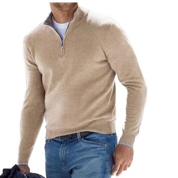 Elegancki Sweter golf męski zimowy wielokolorowy ciepły sweter ROZ M-3XL