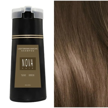 Nova Hair Dying Шампунь для ухода за волосами 3 в 1 Натуральный, быстрый