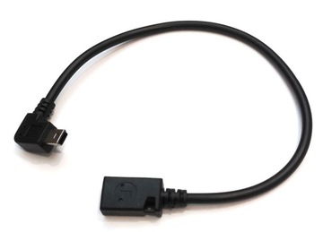 Przedłużacz mini USB - mini USB 0.2m kątowy boczny