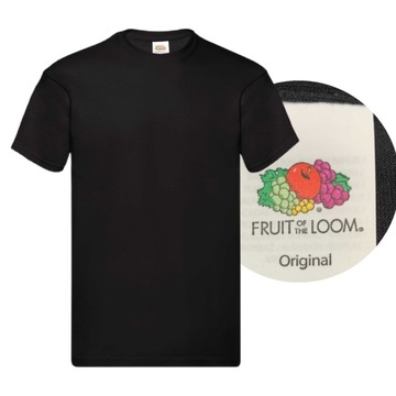 Koszulka męska Original FruitLoom Czarny 3XL