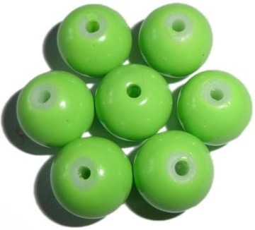 POWLEKANE KORALIKI SZKLANE 8mm 50szt SZKŁO KULA