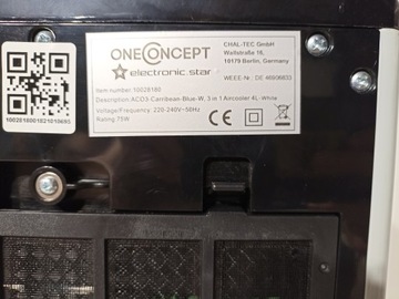 Кондиционер OneConcept Carribean Blue мощностью 70 Вт