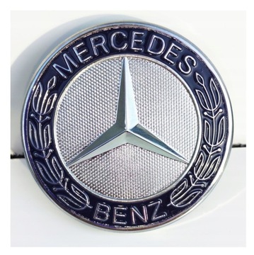 MERCEDES emblemat znaczek logo chrom niebieskifi50