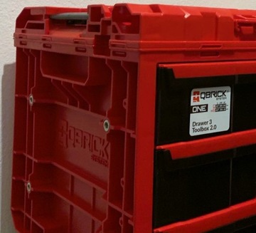 QBRICK SYSTEM ONE Drawer 3 Toolbox 2.0 RED HD