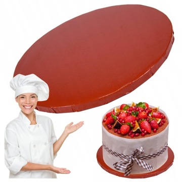 Podkład pod TORT Czerwony 30 cm Gruby Cake Decor