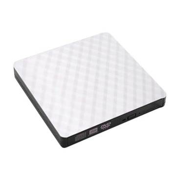 External DVD Drive, USB 3.0 USB C Portable White