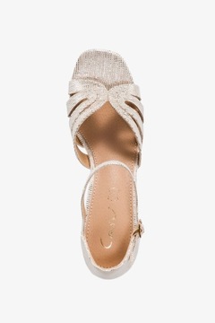 ELEGANCKIE SANDAŁY DAMSKIE OBCAS SŁUPEK ZAKRYTA PIĘTA SKÓRZANA WKŁADKA r 39