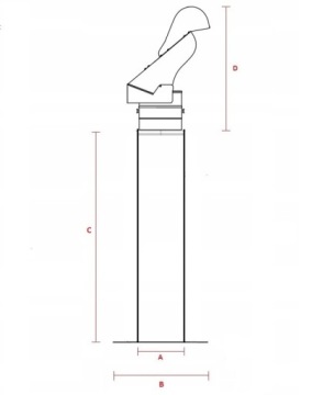 Удлинитель дымохода KWAS 180 мм - 1,6 м ПОЖАРНЫЙ