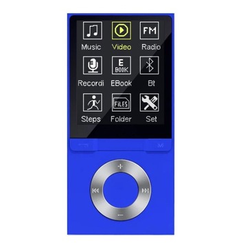 Odtwarzacz MP4 B6 16GB bluetooth microSD MP3 niebi