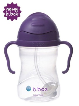 B.BOX - Bidon ze słomką 240 ml | WINOGRONOWY