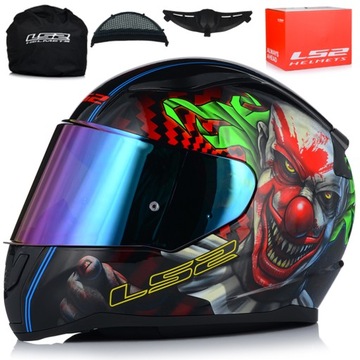 KASK MOTOCYKLOWY LS2 FF353 RAPID II JOKER HAPPY DREAMS + TĘCZOWA SZYBA