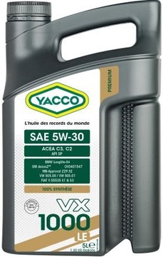 YACCO VX 1000 LE 5W30 5L 3071.22