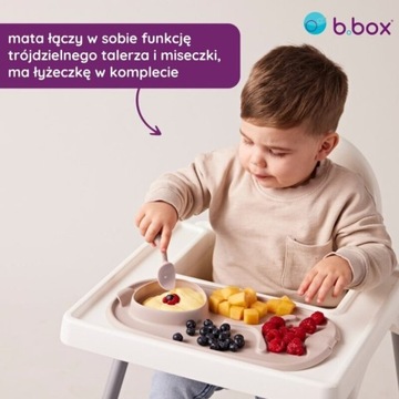 Складной коврик B.box BLW для обучения детей самостоятельному питанию Латте
