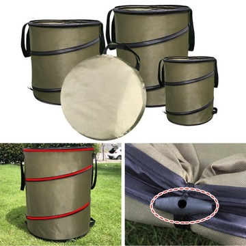 Портативный складной мешок для садового мусора, держатель для контейнера для листьев, набор из 3 размеров