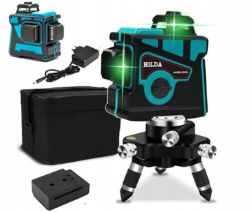 POZIOMICA LASEROWA HILDA 3D 12 LINI ZIELONA WIĄZKA