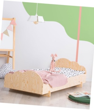 DREWNIANE ŁÓŻKO DZIECIĘCE SOSNOWE ==== ZE STELAŻEM