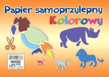 PAPIER KOLOROWY SAMOPRZYLEPNY A5 8 KARTEK POLIGRAF