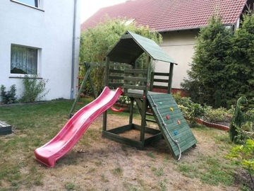 Plac zabaw drewniany kompleksowo