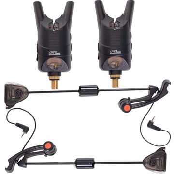 ZESTAW WĘDKARSKI 2X SYGNALIZATOR BRAŃ FEEDER LED GRUNTOWY+ 2X SWINGER LED