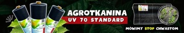 Agrotkanina czarna 1,1x50m UV 70g SUNRISE antychwastowa agrowłóknina +kotwy