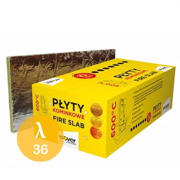Wełna skalna Isover Płyty Kominkowe 5cm 50mm