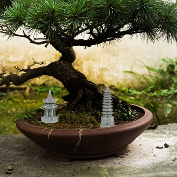 2 szt. Figurka wieży ogrodowej Pagoda ogrodowa
