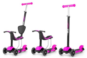 HULAJNOGA dla dzieci 3-kołowa LED Scooter Little Star Pink 3+ RÓŻOWA