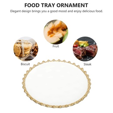 Обеденные тарелки Dim Sum Rou в золотой оправе