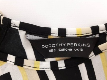 DOROTHY PERKINS asymetryczna BLUZKA w paski _ 40