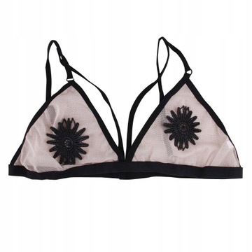 Kwiatowy koronkowy biustonosz bikini