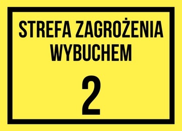 Tablica kat.2 STREFA ZAGROŻENIA WYBUCHEM A2 PCV