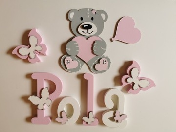 3D НАСТЕННЫЕ БУКВЫ 20 СМ, 4-буквенное ИМЯ РЕБЕНКА