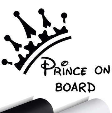 NAKLEJKA na samochód PRINCE ON BOARD KSIĄŻĘ 11x15