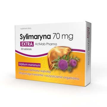Sylimaryna EXTRA 70mg. Wsparcie wątroby, trawienie