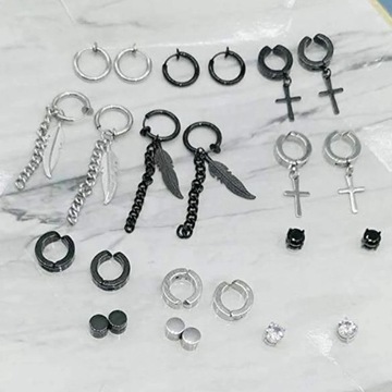 1 пара/12 пар магнитных сережек из нержавеющей стали без пирсинга