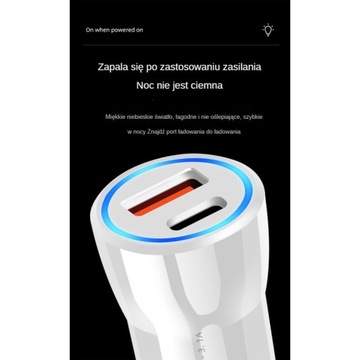 БЫСТРОЕ МОЩНОЕ АВТОМОБИЛЬНОЕ ЗАРЯДНОЕ УСТРОЙСТВО ИСТОЧНИК ПИТАНИЯ 2X USB PD QC 3.0 45 Вт
