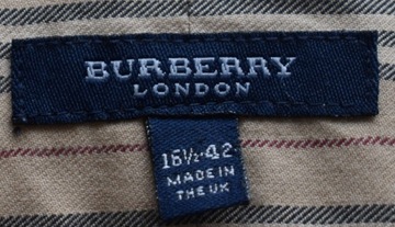 Koszula Burberry długi rękaw paski 16,5 XL 42 beż