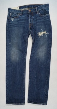 ABERCROMBIE&FITCH SUPER JEANSY Z DZIURAMI 31