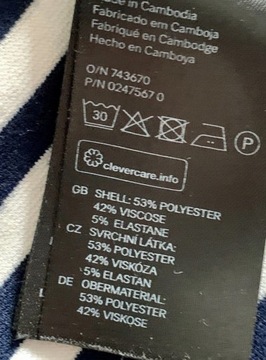 Sukienka tunika H&M 40/42 paski zamek jakość