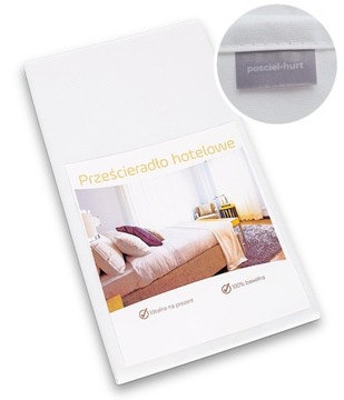 PRZEŚCIERADŁO HOTELOWE 90x220 100% BAWEŁNA 150g/m2