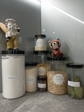 Баночки пищевые контейнеры макароны специи 1000мл 6 шт + наклейки