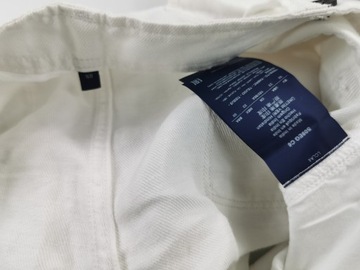 ARMANI JEANS AJ krótkie spodenki len+bawełna pas 92 cm, roz.33/L, wyprzedaż