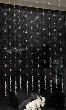 КРИСТАЛЛЫ ДЛЯ ОКНА, макароны каплевидные, 150 см, 5 м!